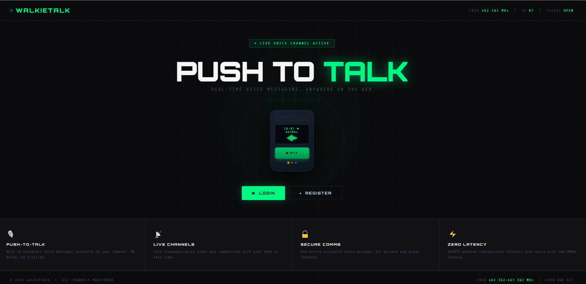 Walkie-Talkie Web App (Real-Time Voice Messaging)