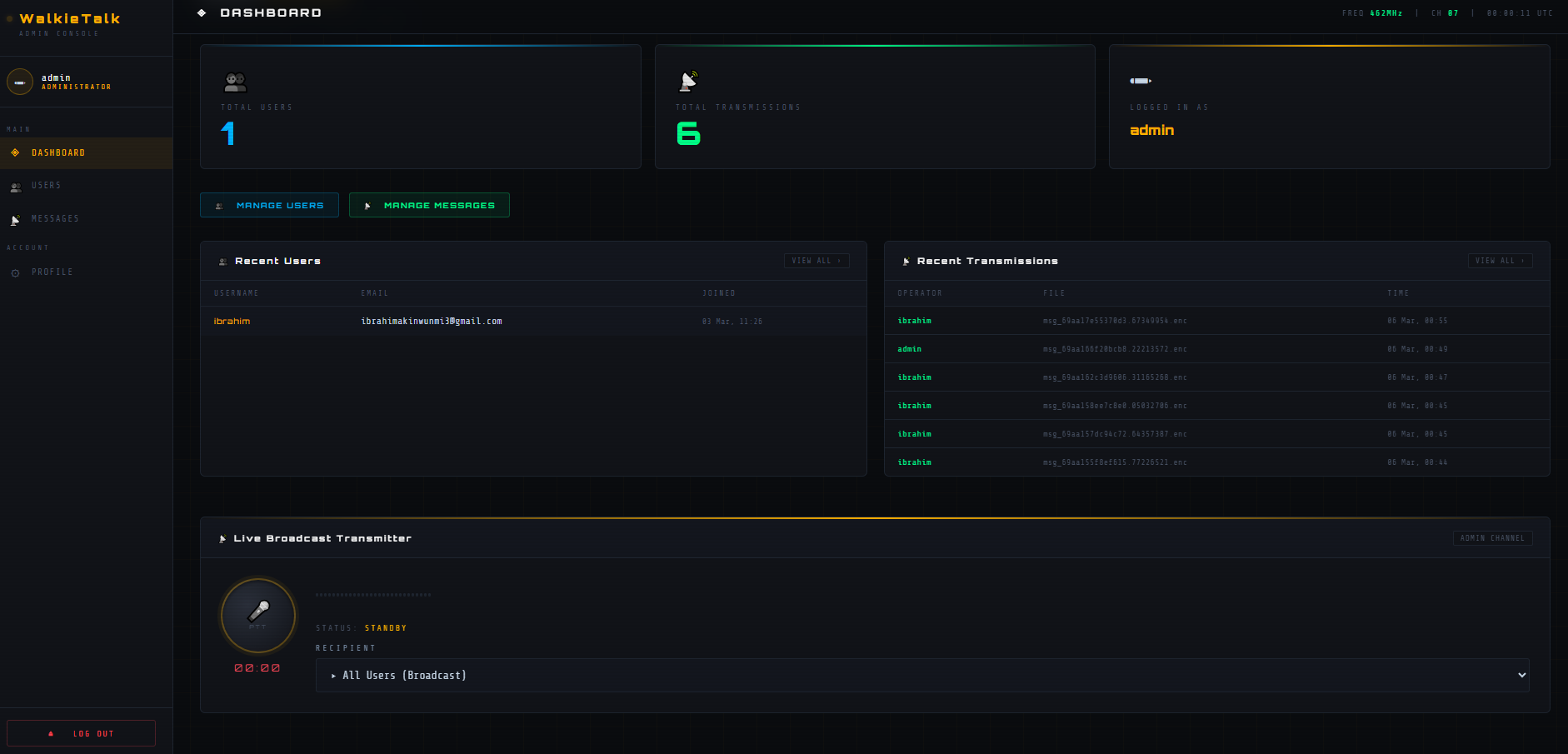 Walkie-Talkie Web App (Real-Time Voice Messaging)